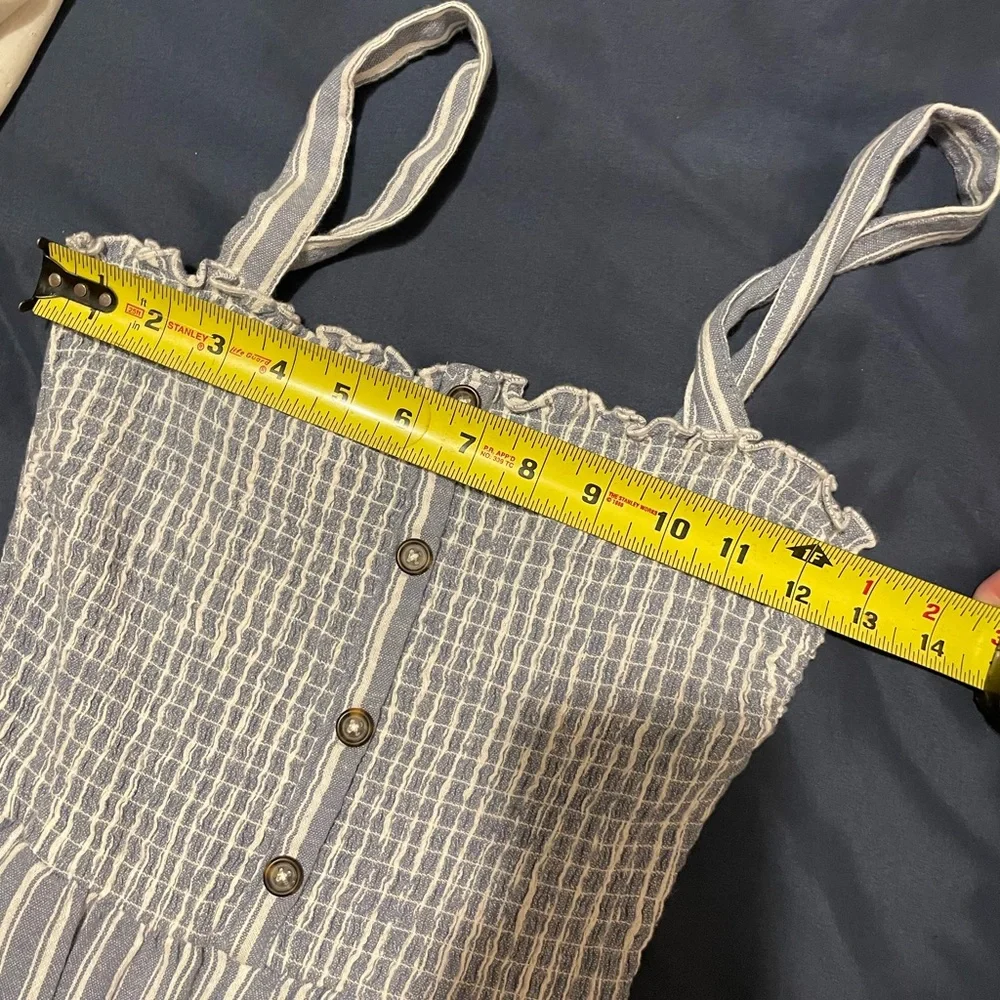 NWT Hollister Removable Straps Smocked Back Wide Leg Pocket Jumpsuit - Picture 8 of 15